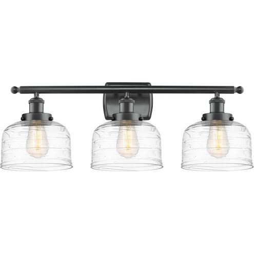 Ballston Bell 3 Light 26 inch Matte Black Bath Vanity Light Wall Light