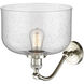 Franklin Restoration X-Large Bell 1 Light 12 inch Brushed Satin Nickel Sconce Wall Light in Seedy Glass, Franklin Restoration