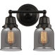Aditi Small Bell 2 Light 13 inch Matte Black Bath Vanity Light Wall Light, Aditi