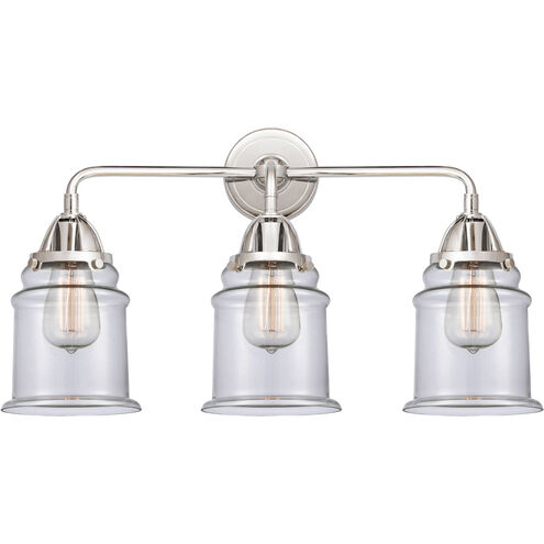 Nouveau 2 Canton LED 24 inch Polished Chrome Bath Vanity Light Wall Light in Clear Glass