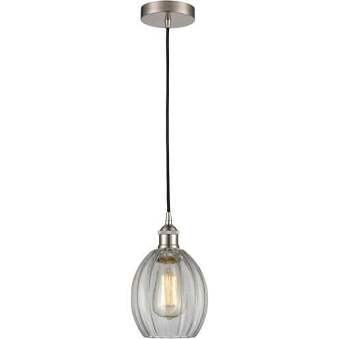 Edison Eaton 1 Light 6 inch Brushed Satin Nickel Mini Pendant Ceiling Light