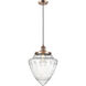 Franklin Restoration Bullet LED 12 inch Antique Copper Mini Pendant Ceiling Light in Seedy