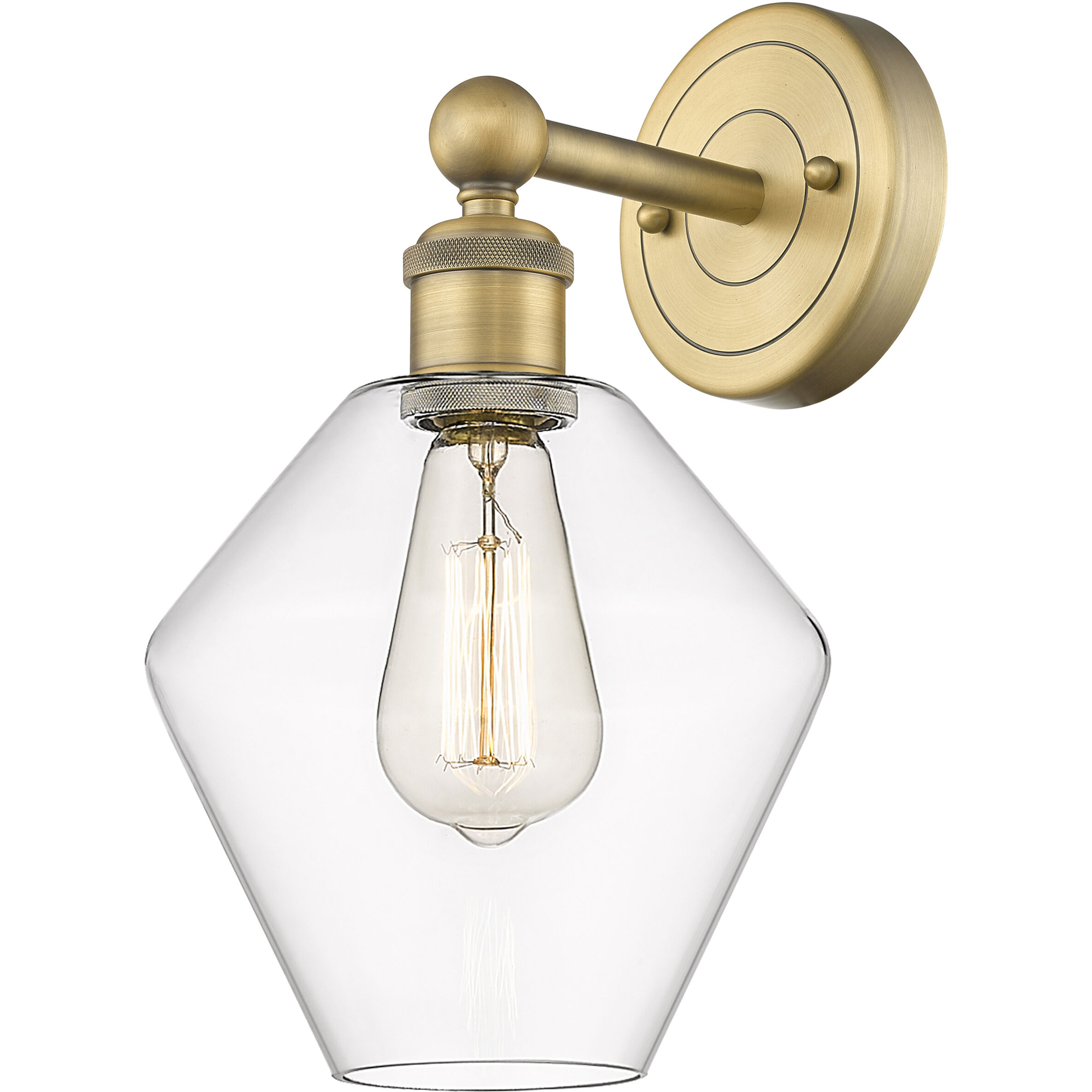 Cindyrella Sconce Wall Light in Brushed Brass, Clear