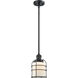 Franklin Restoration Bell Cage LED 6 inch Matte Black Mini Pendant Ceiling Light in Matte White, Franklin Restoration