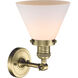 Franklin Restoration Large Cone 1 Light 8 inch Antique Brass Semi-Flush Mount Ceiling Light in Incandescent, Matte White Glass, Franklin Restoration