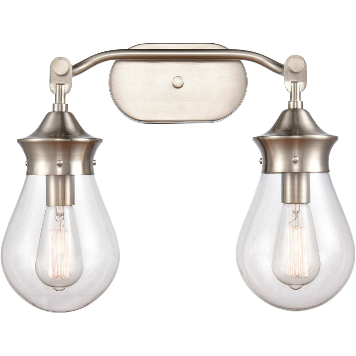 Genesis 2 Light 18.25 inch Satin Nickel Bath Vanity Light Wall Light