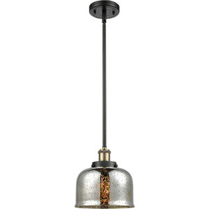 Ballston Bell 1 Light 8 inch Black Antique Brass Mini Pendant Ceiling Light, Large Bell