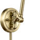 Bare Bulb 30 inch 60.00 watt Antique Brass Swing Arm Wall Light, Franklin Restoration