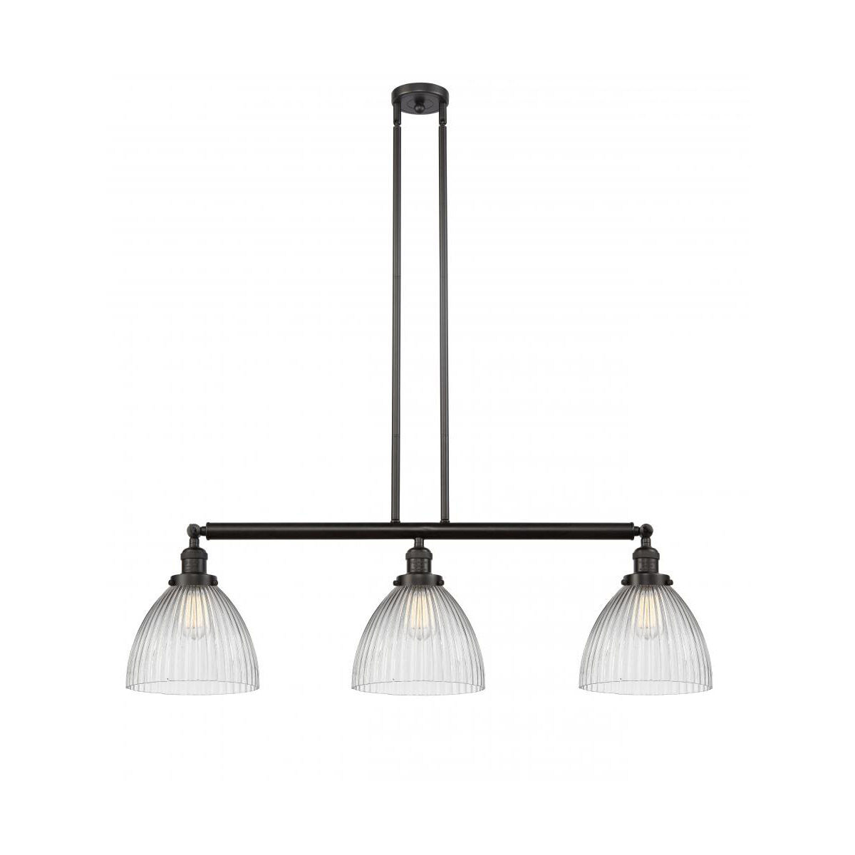 Franklin Restoration Seneca Falls 3 Light 39 inch Oil Rubbed Bronze Island Light Ceiling Light, Franklin Restoration