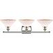 Ballston Orwell LED 26 inch Polished Nickel Bath Vanity Light Wall Light in Matte White Glass, Ballston