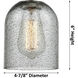 Ballston Caledonia LED 36 inch Antique Copper Island Light Ceiling Light in Mouchette Glass, Ballston