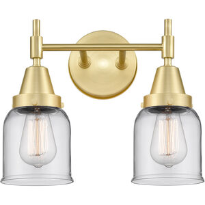 Caden LED 14 inch Satin Brass Bath Vanity Light Wall Light in Clear Glass