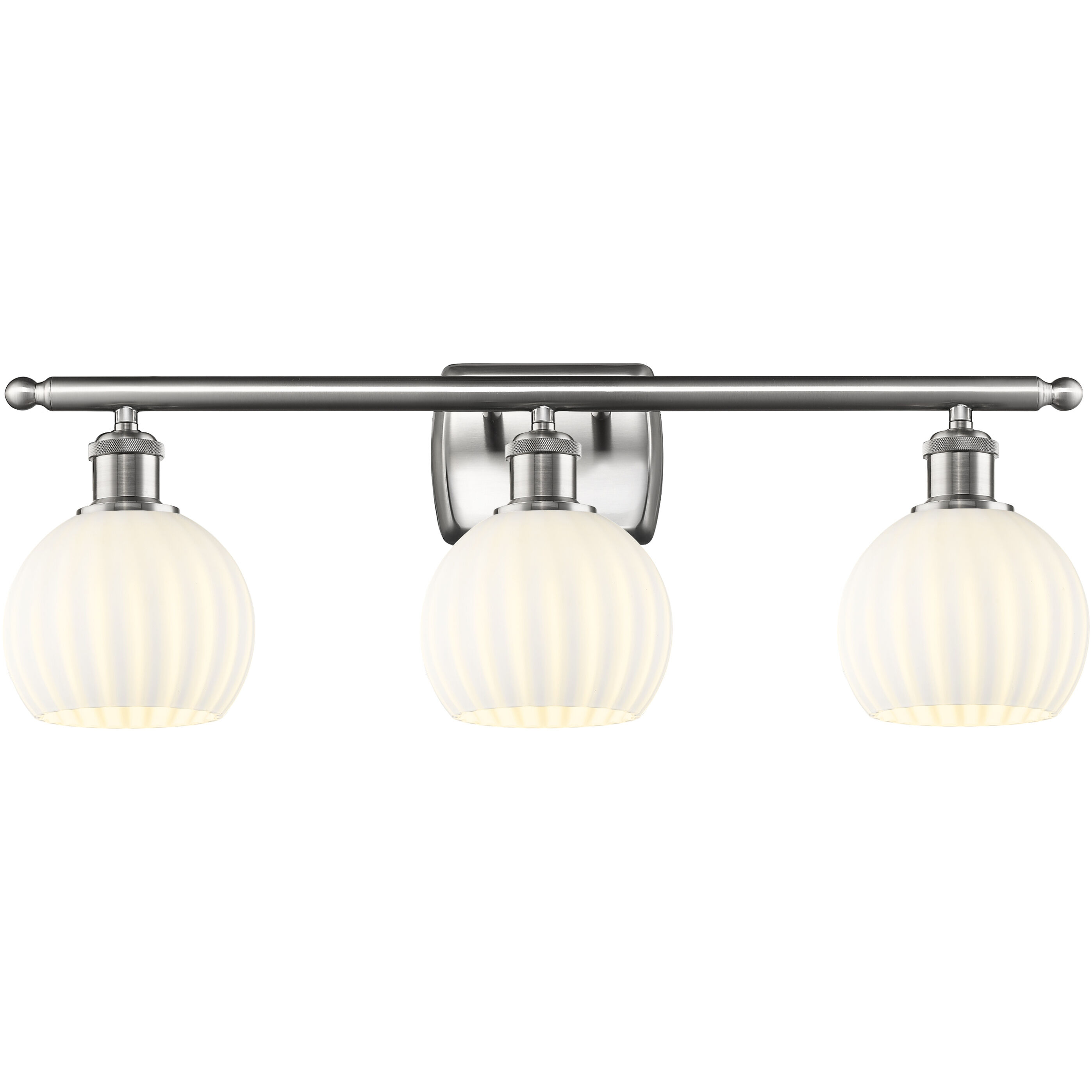 Ballston White Venetian 3 Light 26.00 inch Bathroom Vanity Light