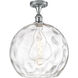 Edison Athens Water Glass 1 Light 13 inch Polished Chrome Semi-Flush Mount Ceiling Light