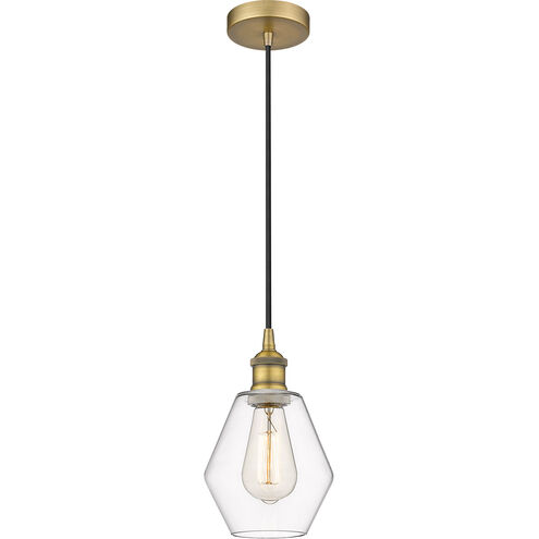 Edison Cindyrella LED 6 inch Brushed Brass Mini Pendant Ceiling Light
