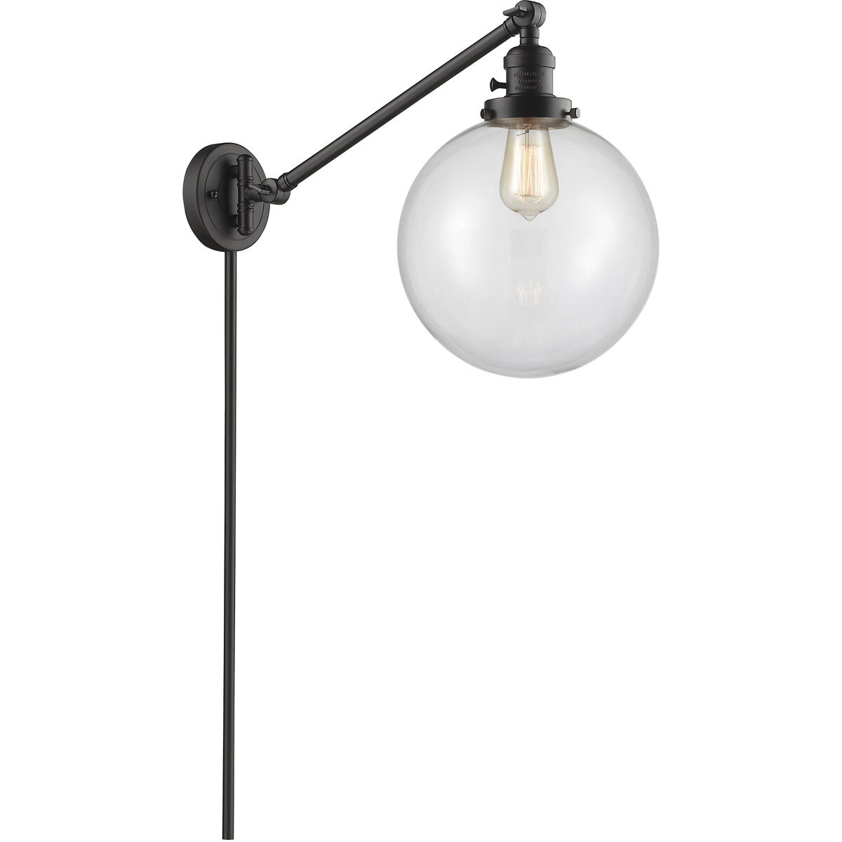 X-Large Beacon 18 inch 60.00 watt Oil Rubbed Bronze Swing Arm Wall Light, Franklin Restoration