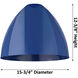 Ballston Plymouth Dome LED 16 inch Antique Brass Semi-Flush Mount Ceiling Light in Matte Blue