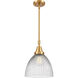 Franklin Restoration Seneca Falls LED 10 inch Satin Gold Mini Pendant Ceiling Light