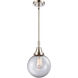 Franklin Restoration Beacon 1 Light 8 inch Polished Nickel Mini Pendant Ceiling Light in Clear Glass