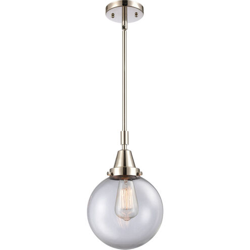 Franklin Restoration Beacon 1 Light 8 inch Polished Nickel Mini Pendant Ceiling Light in Clear Glass