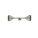 Franklin Restoration Fulton 2 Light 7 inch Polished Nickel Bath Vanity Light Wall Light in Plated Smoke Glass, Franklin Restoration