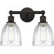 Edison Brookfield 2 Light 15 inch Oil Rubbed Bronze Bath Vanity Light Wall Light in Clear Glass