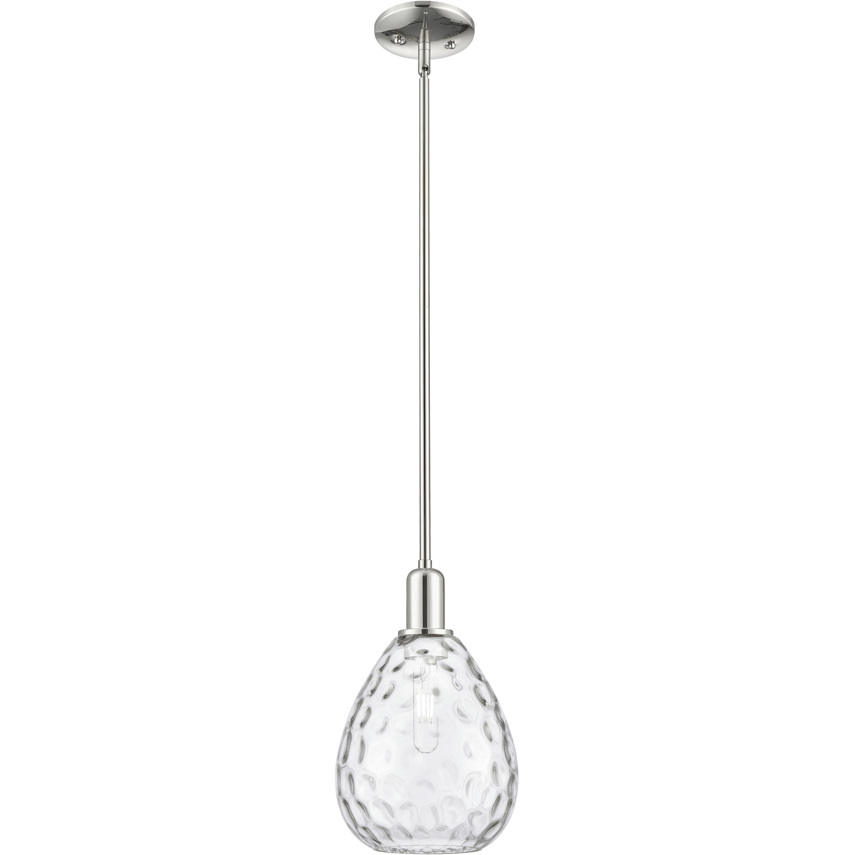 Arcadia Waverly 1 Light 8 inch Polished Nickel Mini Pendant Ceiling Light