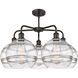 Ballston Rochester 5 Light 28 inch Oil Rubbed Bronze Stem Hung Chandelier Ceiling Light in Clear Glass