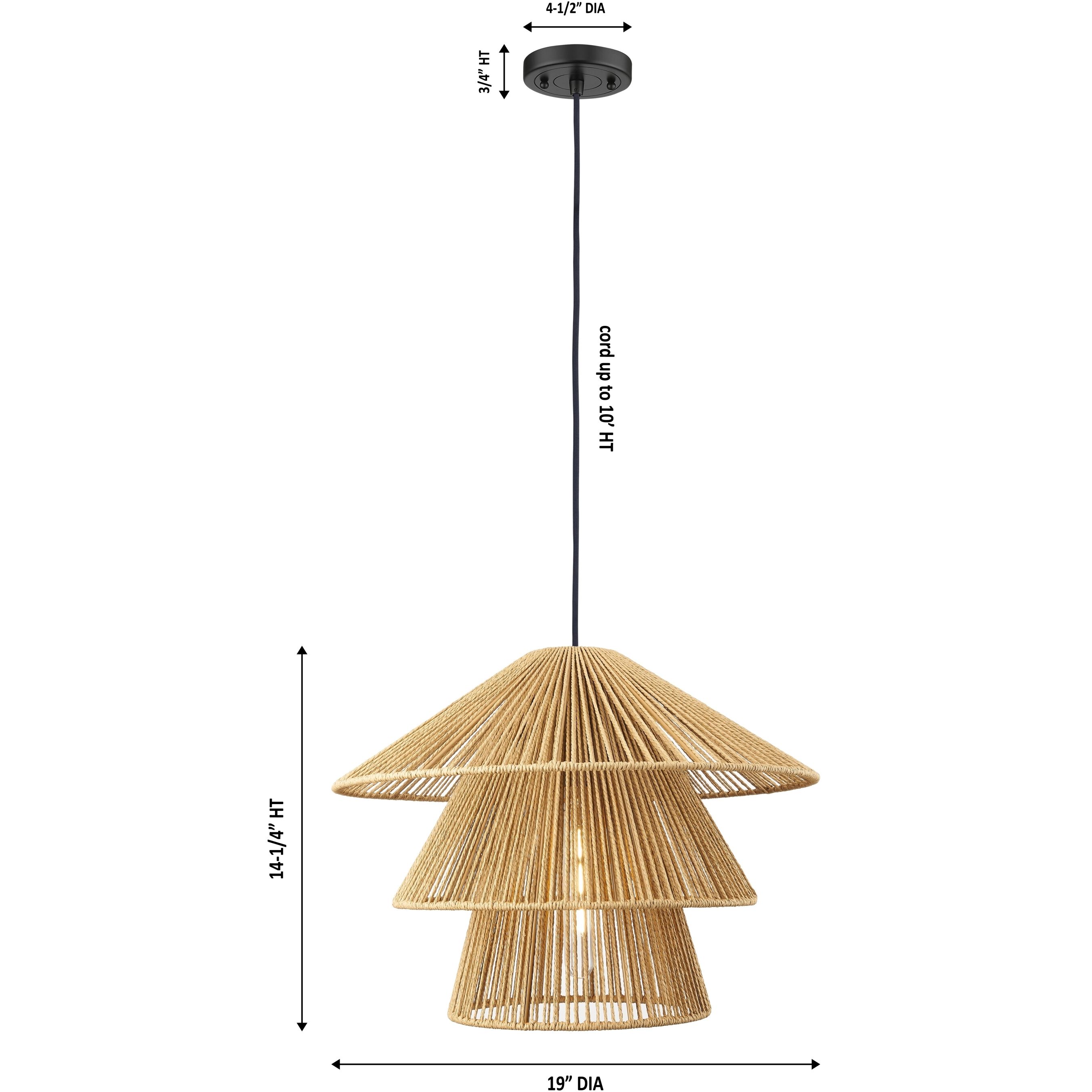 Canton 1 Light 19 inch Matte Black Pendant Ceiling Light