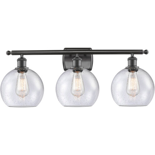 Ballston Athens LED 26 inch Oil Rubbed Bronze Bath Vanity Light Wall Light in Seedy Glass, Ballston