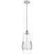 Ballston Windham LED 7 inch White and Polished Chrome Mini Pendant Ceiling Light in Clear Glass