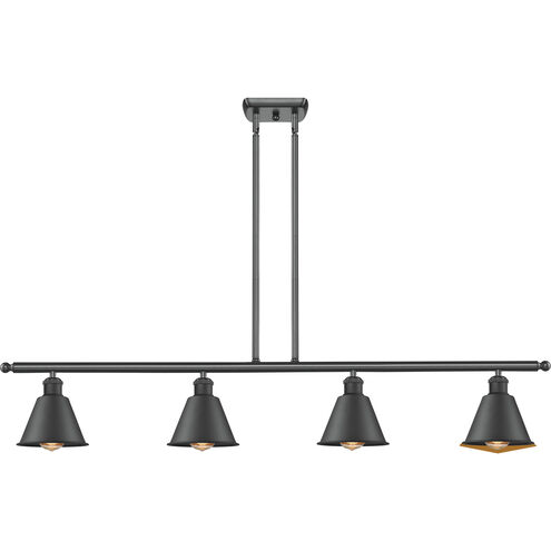 Ballston Smithfield 4 Light 48 inch Matte Black Island Light Ceiling Light, Ballston