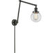 Beacon 30 inch 3.5 watt Oil Rubbed Bronze Swing Arm Wall Light in Clear Glass, Franklin Restoration