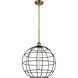 Lake Placid 1 Light 16 inch Brushed Brass Pendant Ceiling Light