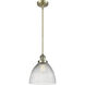 Franklin Restoration Seneca Falls 1 Light 9.5 inch Antique Brass Mini Pendant Ceiling Light in Incandescent, Franklin Restoration