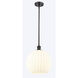 Ballston White Venetian 1 Light 12 inch Oil Rubbed Bronze Stem Hung Pendant Ceiling Light