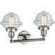 Franklin Restoration Small Oxford LED 17 inch Polished Nickel Bath Vanity Light Wall Light in Clear Glass, Franklin Restoration