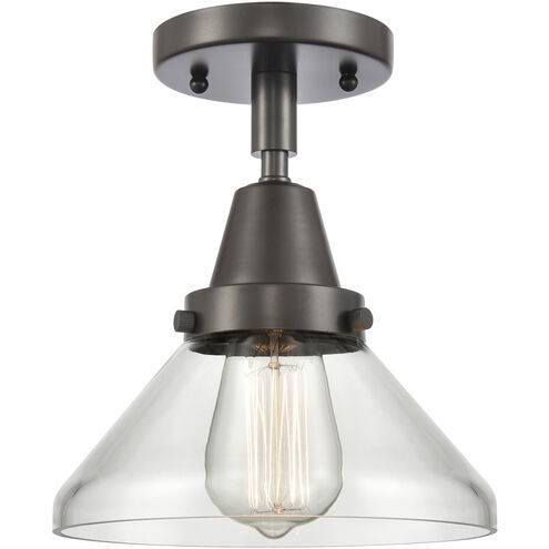 Franklin Restoration Caden 1 Light 8 inch Oil Rubbed Bronze Flush Mount Ceiling Light in Clear Glass