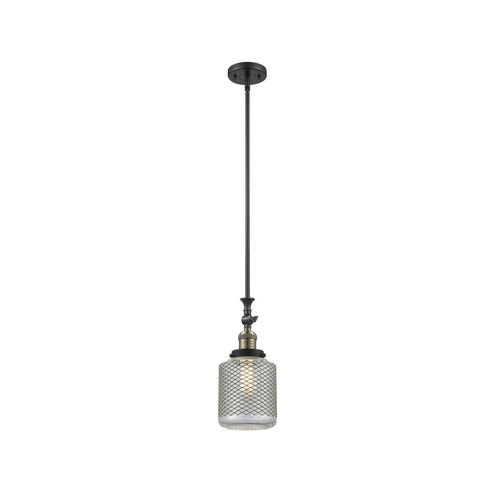 Franklin Restoration Stanton LED 6 inch Black Antique Brass Mini Pendant Ceiling Light, Franklin Restoration
