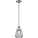Franklin Restoration Chatham LED 6 inch Brushed Satin Nickel Mini Pendant Ceiling Light in Clear, Franklin Restoration