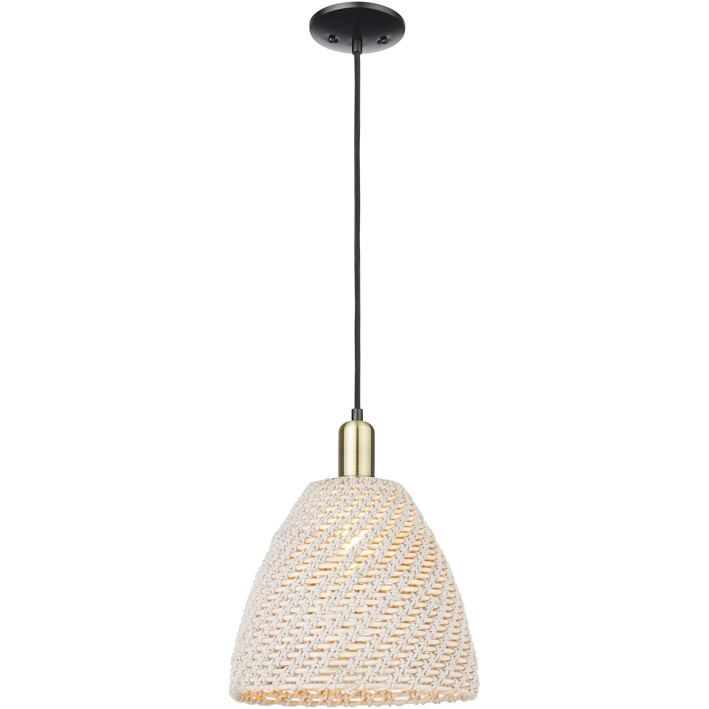 Natural Ballston Dome 1 Light 11.75 inch Black Antique Brass Mini Pendant Ceiling Light