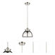 Adirondack 1 Light 8.13 inch Polished Nickel Mini Pendant Ceiling Light