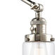 Dover 30 inch 60.00 watt Polished Nickel Swing Arm Wall Light, Franklin Restoration