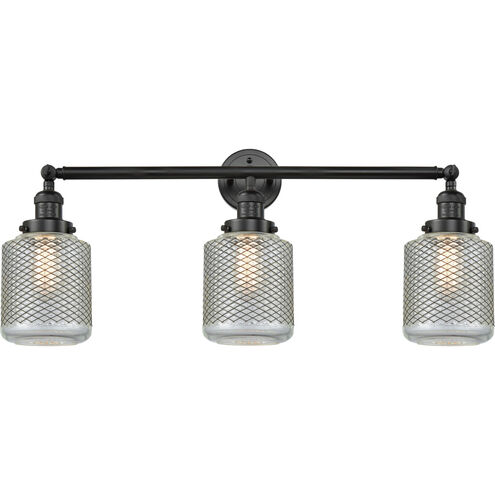 Franklin Restoration Stanton 3 Light 32 inch Matte Black Bath Vanity Light Wall Light, Franklin Restoration