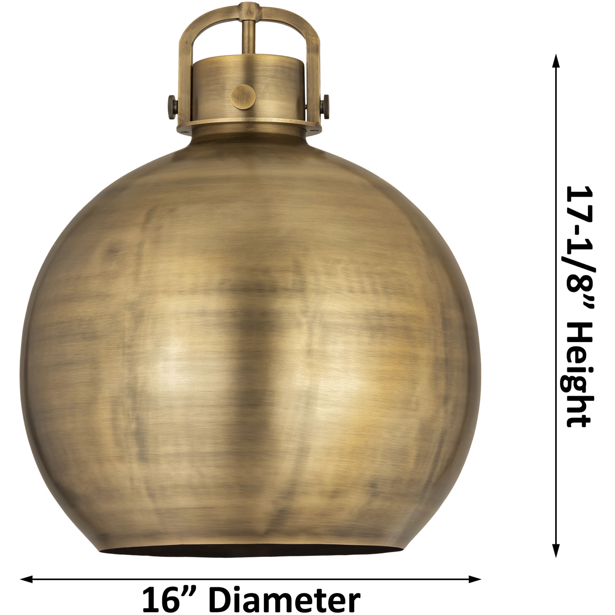 Newton Sphere 1 Light 16 inch Satin Nickel Stem Hung Pendant Ceiling Light