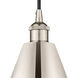 Edison Cone LED 8 inch Polished Nickel Mini Pendant Ceiling Light