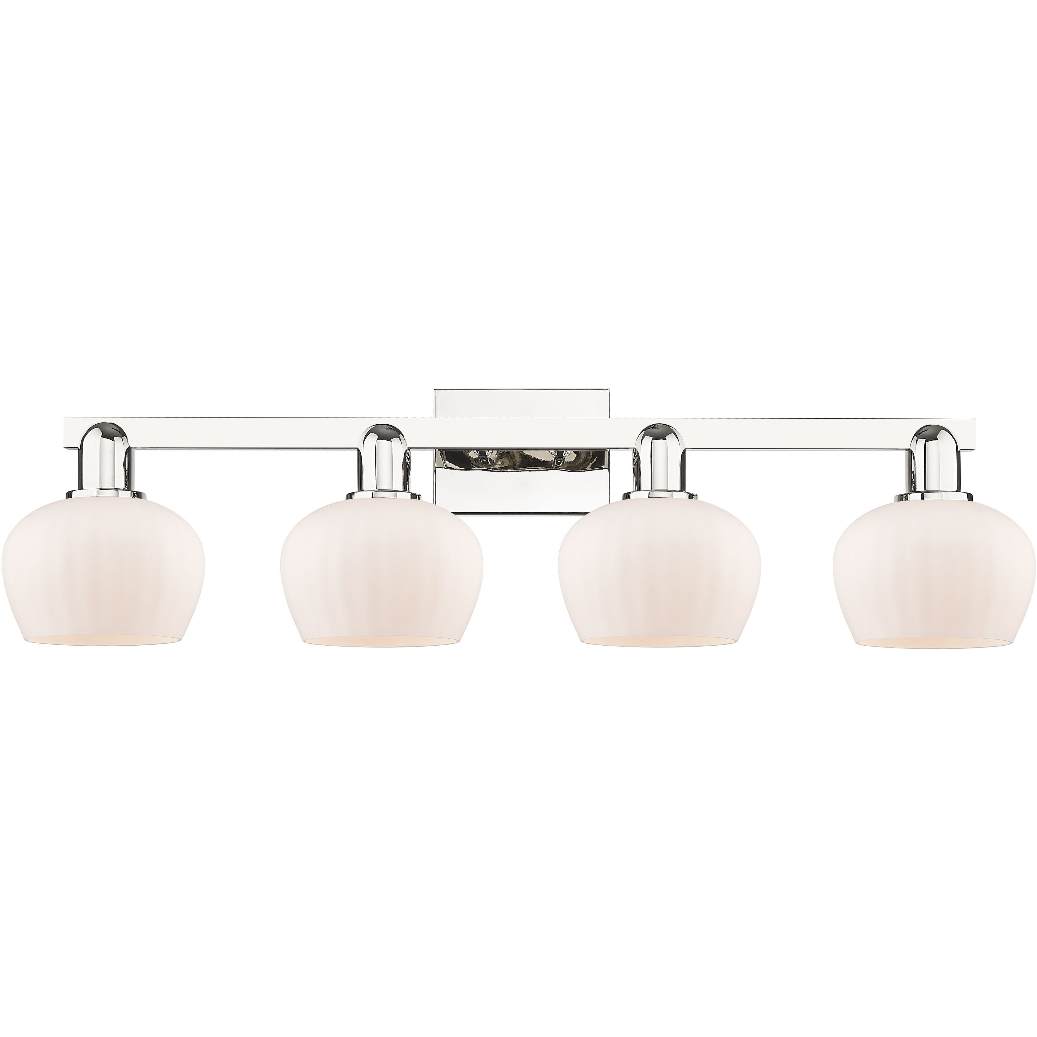 Arcadia Fenton 4 Light 33.5 inch Polished Nickel Bath Vanity Light Wall Light