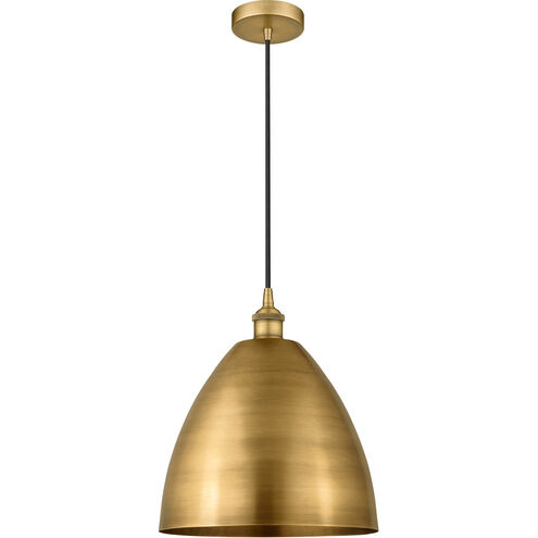 Edison Dome 1 Light 12 inch Brushed Brass Mini Pendant Ceiling Light