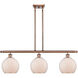 Ballston Farmhouse Chicken Wire LED 36 inch Antique Copper Island Light Ceiling Light, Ballston