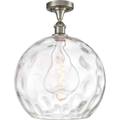 Ballston Athens Water Glass LED 13.75 inch Brushed Satin Nickel Semi-Flush Mount Ceiling Light